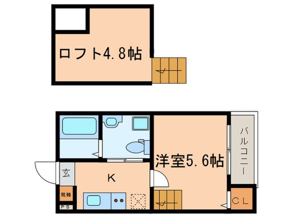 Trois e　toilesの物件間取画像